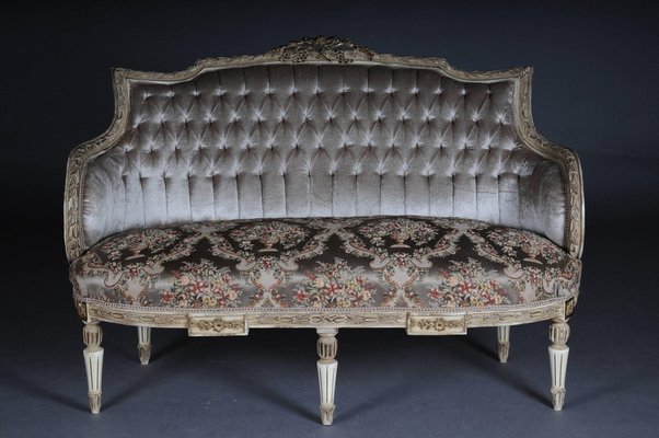 Louis XVI French Sofa and Armchairs, Set of 3-FLW-1402299