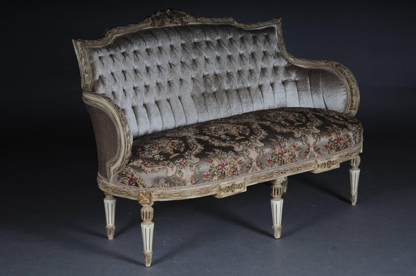 Louis XVI French Sofa and Armchairs, Set of 3-FLW-1402299