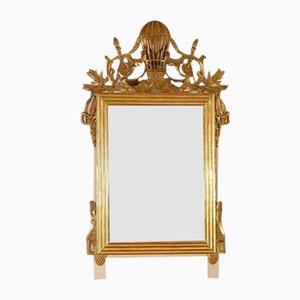 Louis XVI Gilt Mirror in Wood & Gold Leaf, Late 1800s-RVK-1314529