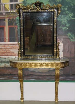 Louis XVI Golden Wood Console-RVK-1105427