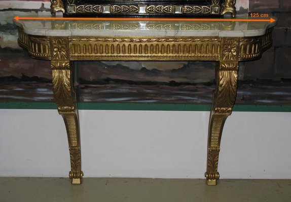 Louis XVI Golden Wood Console-RVK-1105427