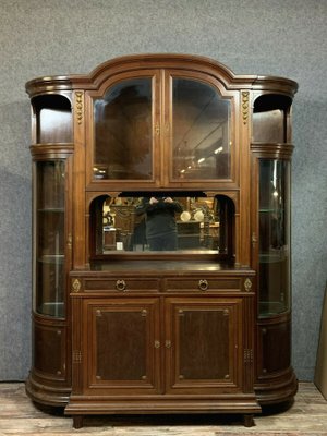 Louis XVI Half-Shaped Mahogany Library, 1850s-MWB-1121906