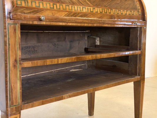 Louis XVI Italian Walnut Roller Writing Desk-NPC-1804247