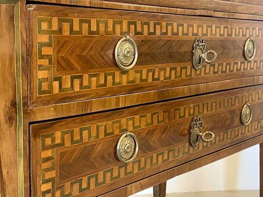 Louis XVI Italian Walnut Roller Writing Desk-NPC-1804247