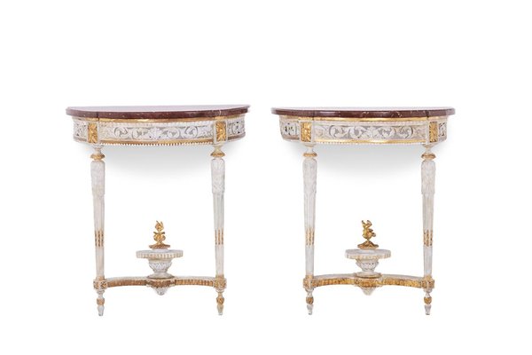 Louis XVI Lacquered Consoles from Malot, 1780s-CEJ-2026349