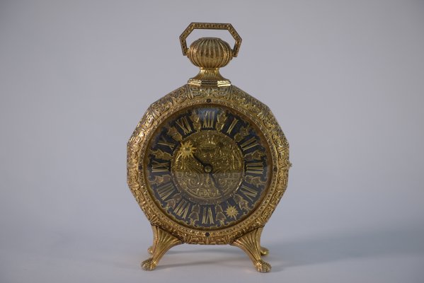 Louis XVI Lancel Paris Bronze Clock in the shape of a Pocket Watch, 1970s-NEN-2017578