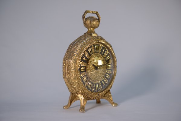 Louis XVI Lancel Paris Bronze Clock in the shape of a Pocket Watch, 1970s-NEN-2017578