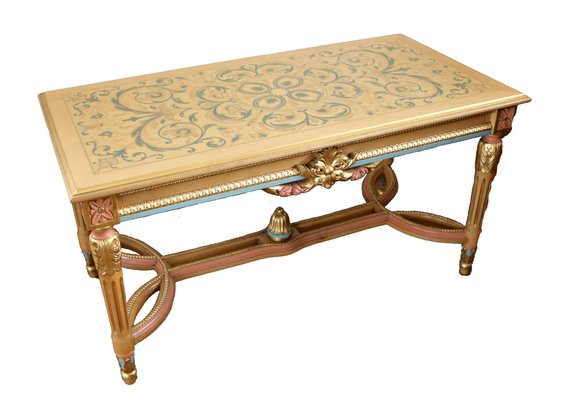 Louis XVI Living Room Table with Oriental Style Inlays-IYX-1285515