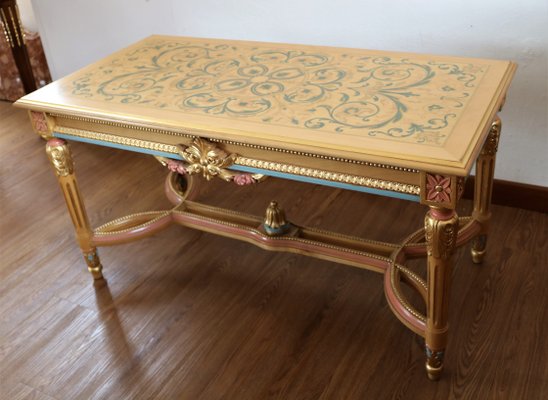 Louis XVI Living Room Table with Oriental Style Inlays-IYX-1285515