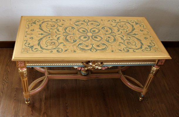 Louis XVI Living Room Table with Oriental Style Inlays-IYX-1285515