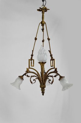 Louis XVI Neoclassical Style Hanging Light in Gilded Bronze, 1890s-XNH-1804501