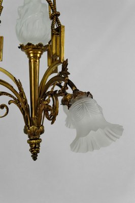 Louis XVI Neoclassical Style Hanging Light in Gilded Bronze, 1890s-XNH-1804501