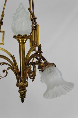 Louis XVI Neoclassical Style Hanging Light in Gilded Bronze, 1890s-XNH-1804501