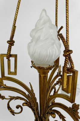 Louis XVI Neoclassical Style Hanging Light in Gilded Bronze, 1890s-XNH-1804501