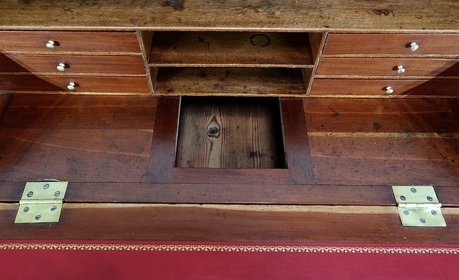 Louis XVI Scriban Secretary Desk in Mahogany and Precious Woods, 18th Century-RVK-1288857