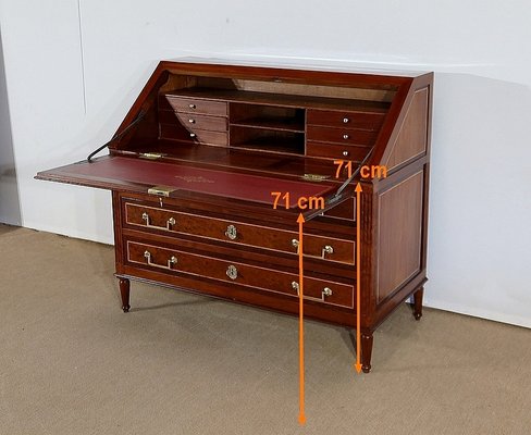 Louis XVI Scriban Secretary Desk in Mahogany and Precious Woods, 18th Century-RVK-1288857