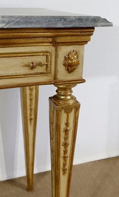 Louis XVI Style 19th-Century Marble and Golden Wood Console Table-RVK-1279195