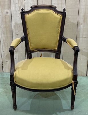 Louis XVI Style Armchair in Beech-QYF-928923