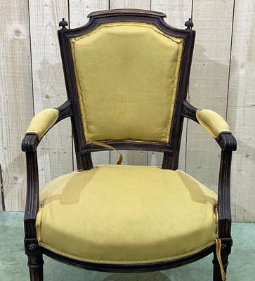 Louis XVI Style Armchair in Beech-QYF-928923