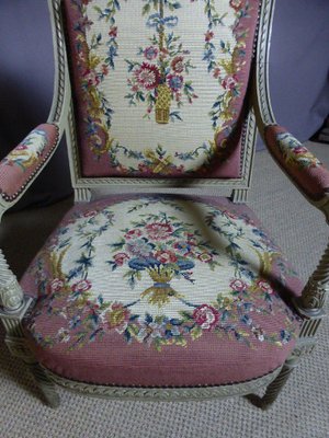 Louis XVI Style Armchairs, Set of 2-WSV-1409665