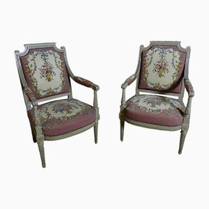 Louis XVI Style Armchairs, Set of 2-WSV-1409665