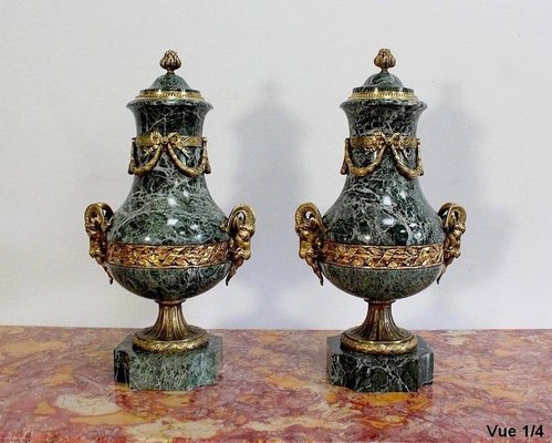 Louis XVI Style Baluster Vases, 19th-Century, Set of 2-RVK-1004446