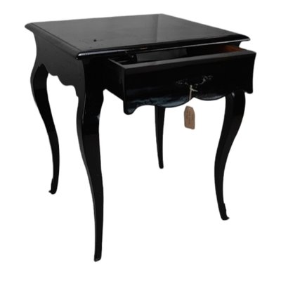 Louis XVI Style Black Lacquered Auxiliary Table-TCS-1311140