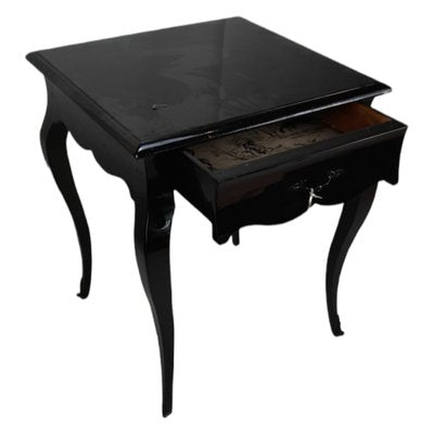 Louis XVI Style Black Lacquered Auxiliary Table-TCS-1311140