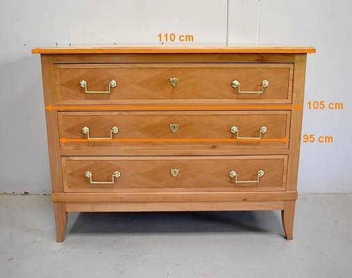 Louis XVI Style Blond Cherry Chest of Drawers, 1910s-RVK-904401