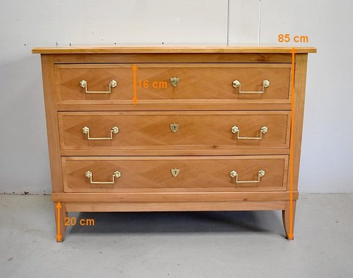 Louis XVI Style Blond Cherry Chest of Drawers, 1910s-RVK-904401