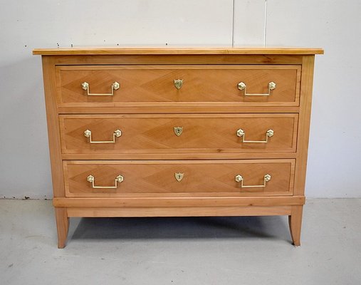 Louis XVI Style Blond Cherry Chest of Drawers, 1910s-RVK-904401