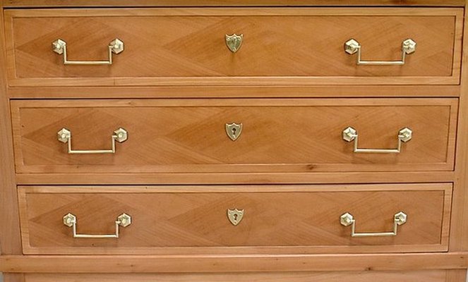 Louis XVI Style Blond Cherry Chest of Drawers, 1910s-RVK-904401