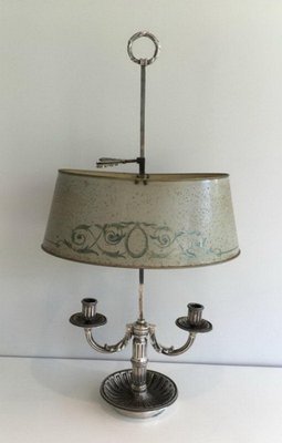 Louis XVI Style Boulotte Lamp with Metal Lampshade, 1890s-BA-1365612