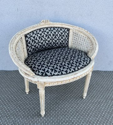 Louis XVI Style Chair in Wood and Cane, 1950s-WZZ-1792490