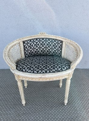 Louis XVI Style Chair in Wood and Cane, 1950s-WZZ-1792490