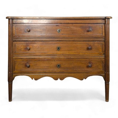 Louis XVI Style Chest of Drawers in Walnut-HLV-2024364