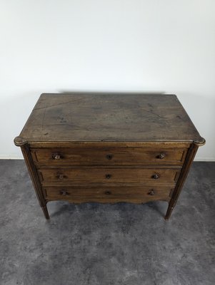 Louis XVI Style Chest of Drawers in Walnut-HLV-2024364