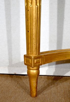 Louis XVI Style Console Table in Marble and Golden Wood-RVK-1395676