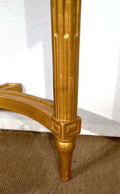 Louis XVI Style Console Table in Marble and Golden Wood-RVK-1395676