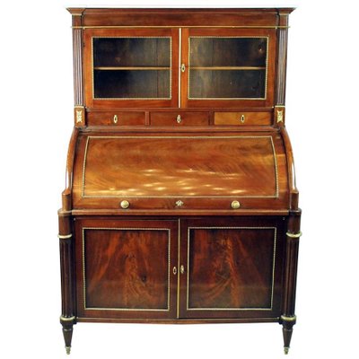 Louis XVI Style Cylinder Secretaire-FGA-923932