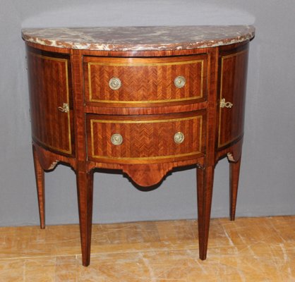 Louis XVI Style Demi Lune Commode in Marquetry-BCR-1058939