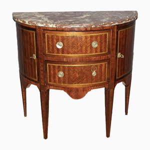 Louis XVI Style Demi Lune Commode in Marquetry-BCR-1058939