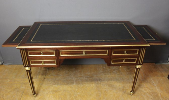 Louis Xvi Style Desk in Mahogany and Brass, Late 19th Century-BCR-2043393