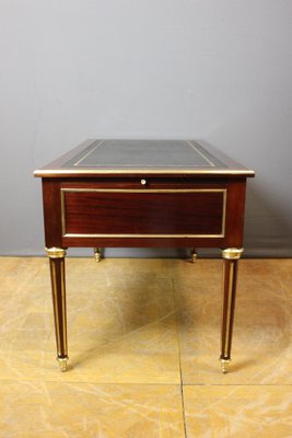 Louis Xvi Style Desk in Mahogany and Brass, Late 19th Century-BCR-2043393