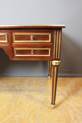 Louis Xvi Style Desk in Mahogany and Brass, Late 19th Century-BCR-2043393