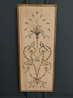 Louis XVI Style Embroidered Panel, 1890s-QKG-1807542