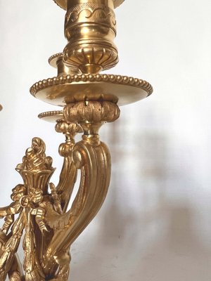 Louis XVI Style Gilded Bronze Candlesticks, Set of 2-AWH-1309230