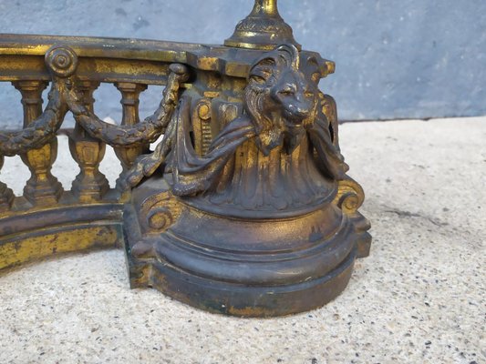 Louis XVI Style Gilt Bronze Fireplace Andiron-EAD-621383