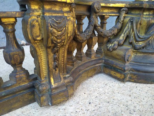 Louis XVI Style Gilt Bronze Fireplace Andiron-EAD-621383