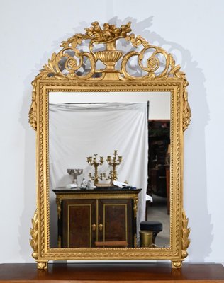 Louis XVI Style Gilt Wood Mirror, Early 19th Century-RVK-1701997